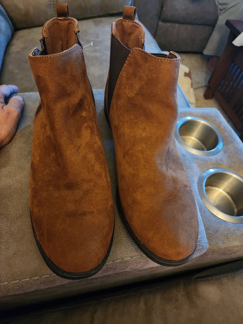 City Streets Women's Chelsea Boots in Brown Sz 11